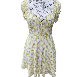 Urban Outfitters Audrey Mesh Floral Mini Dress